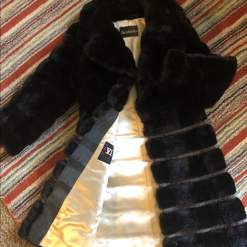 Vintage Jacobson’s brown faux fur knee length coat